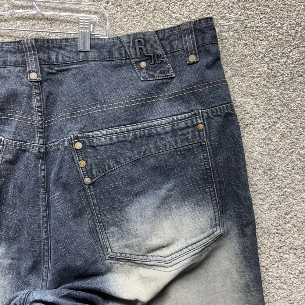 Vintage Raider Infamous Y2k Skater Baggy Wide-leg‎ Punk Mens 44 X 32 Distressed